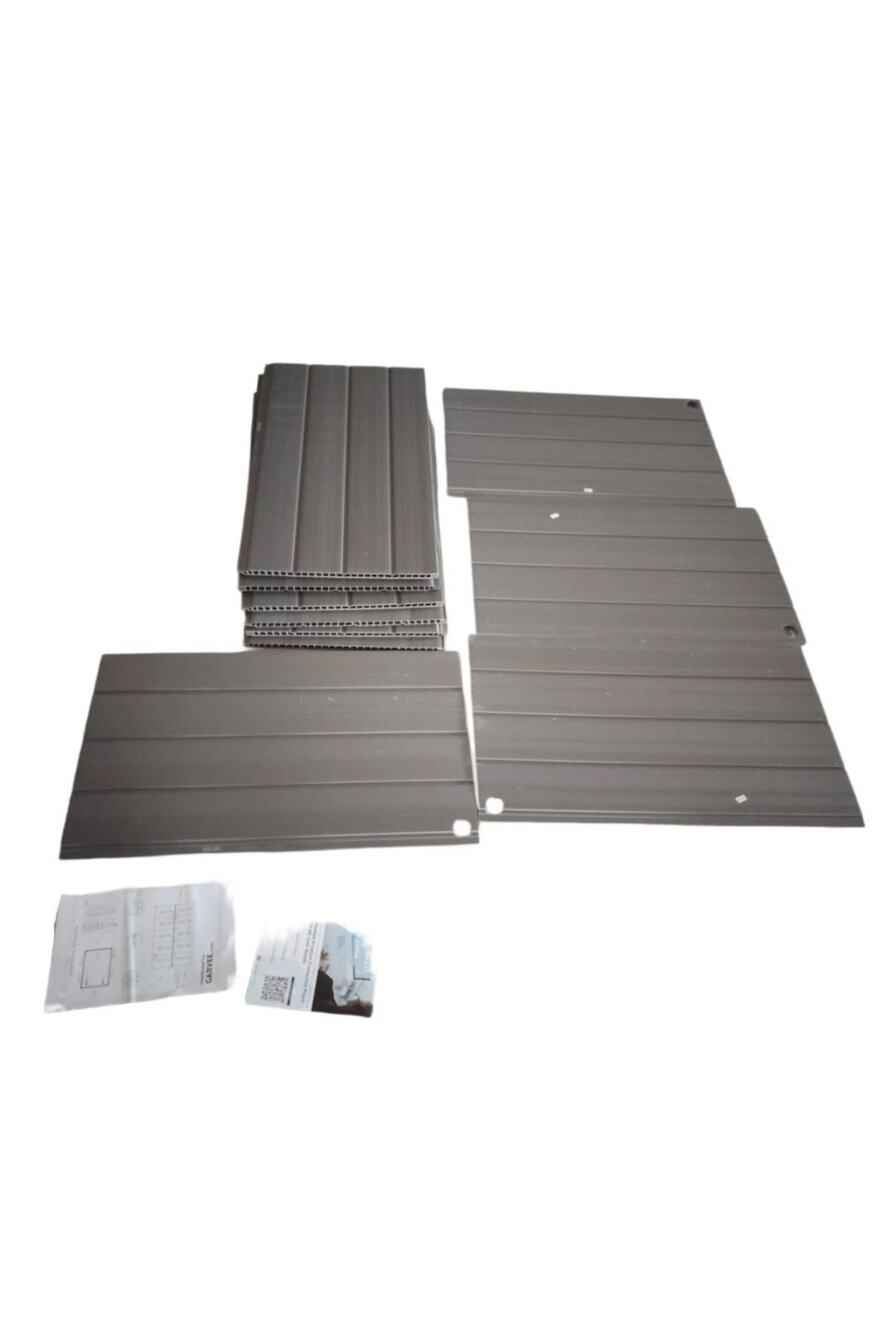6x8 Heavy Duty Plastic Shed Floor Base Kit | Gray Interlocking Outdoor Storage S